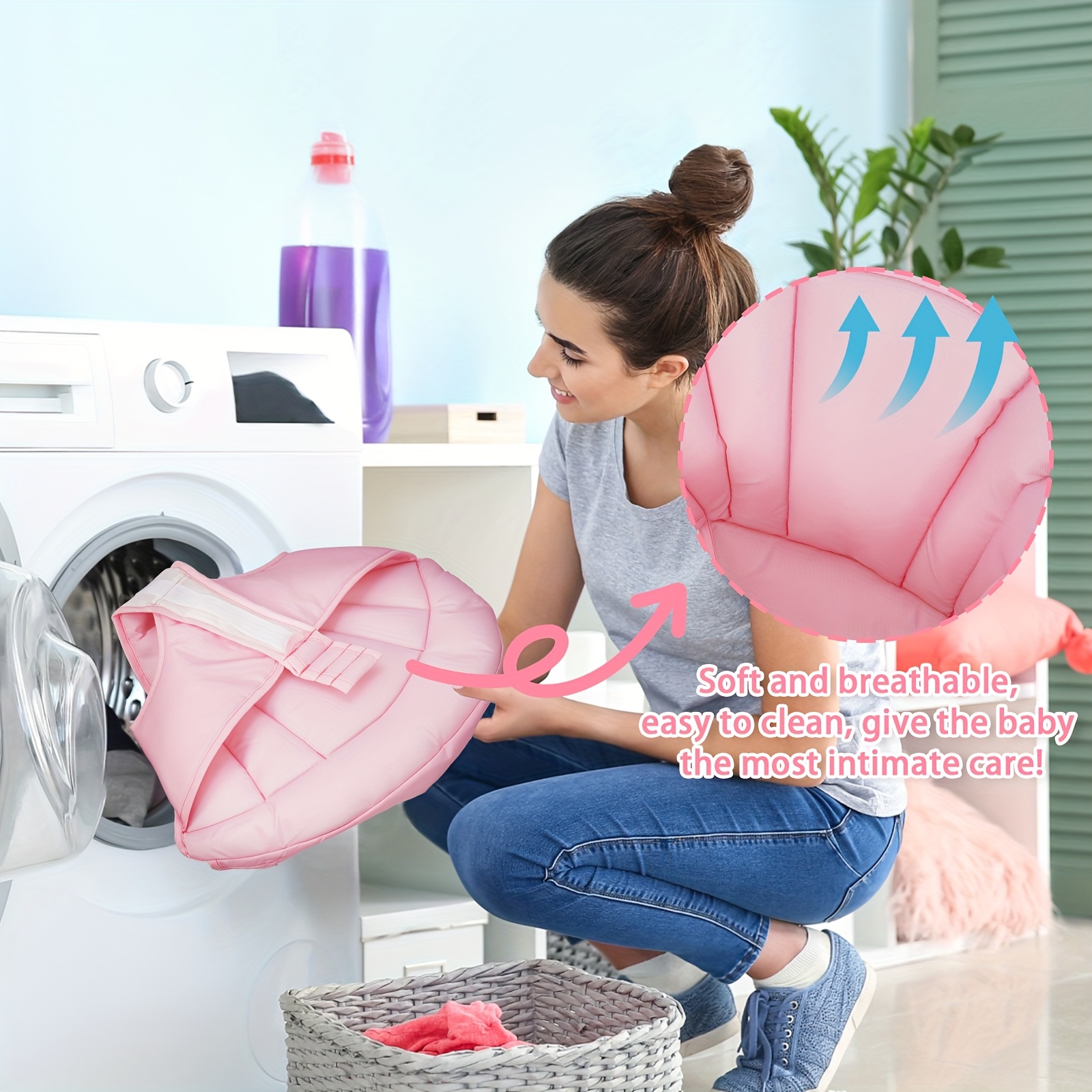 Baby Walker Foldable with 9 Adjustable Heights, Baby Walkers And Activity Center for Girls Boys, Baby Walker And Bouncer Combo with Wheels Portable Anti-Rollover