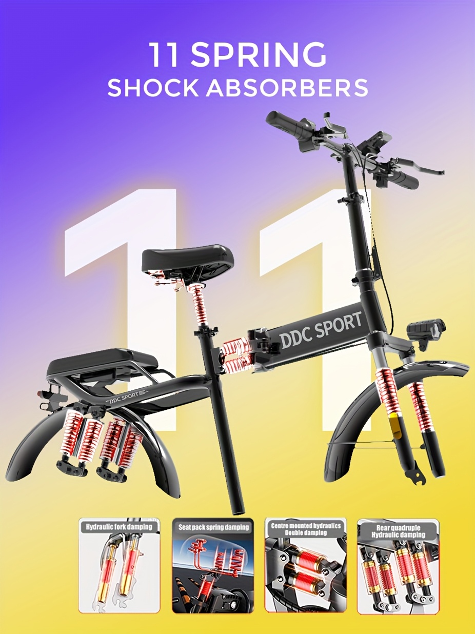 [Folding E-Bike] 700W Folding E-Bike for Adults: Tackle 25° Hills & 20MPH Speeds. 35-Mile Range with 48V 20Ah Removable Battery, 385LBS Capacity & 11-Layer Shock Absorption for A Smooth Ride. Your All-in-One Commute & Adventure Solution