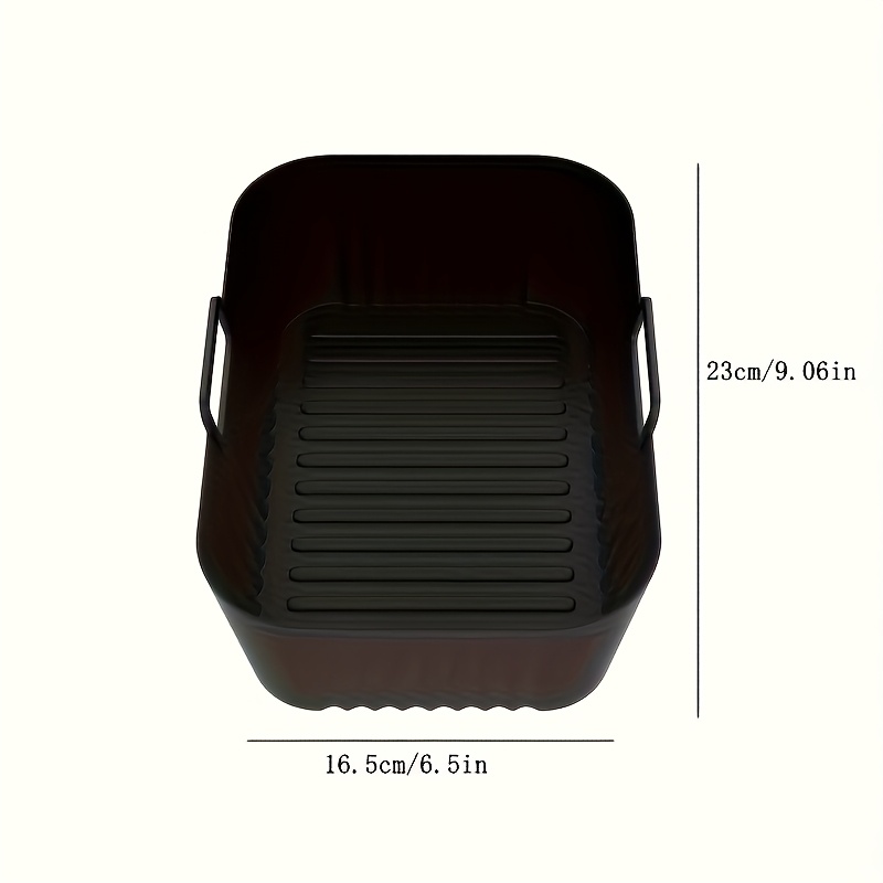 Sartén de Freidora de Aire de Doble Zona Compatible con Hornos y Microondas - Cesta Antiadherente Reutilizable, Fácil de Limpiar, Ajuste para la Mayoría de Freidoras de Aire y Uso Comercial, Compatible con Freidoras de Aire, Hornos, Microondas (Capacidad de 9L) - para cocina - Imagen 8