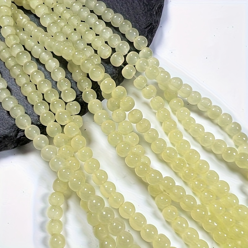 

100pcs 8mm Round Beads Smooth Glass Beads Bracelet Necklace Hand String Jewelry Loose Beads Accessories