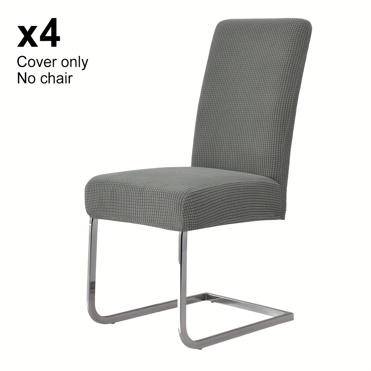 Image of 4/6pcs Of Corn Velvet Stretchy Chair Covers Suitable For Hotels And Home Dining Chair Decoration And Protection