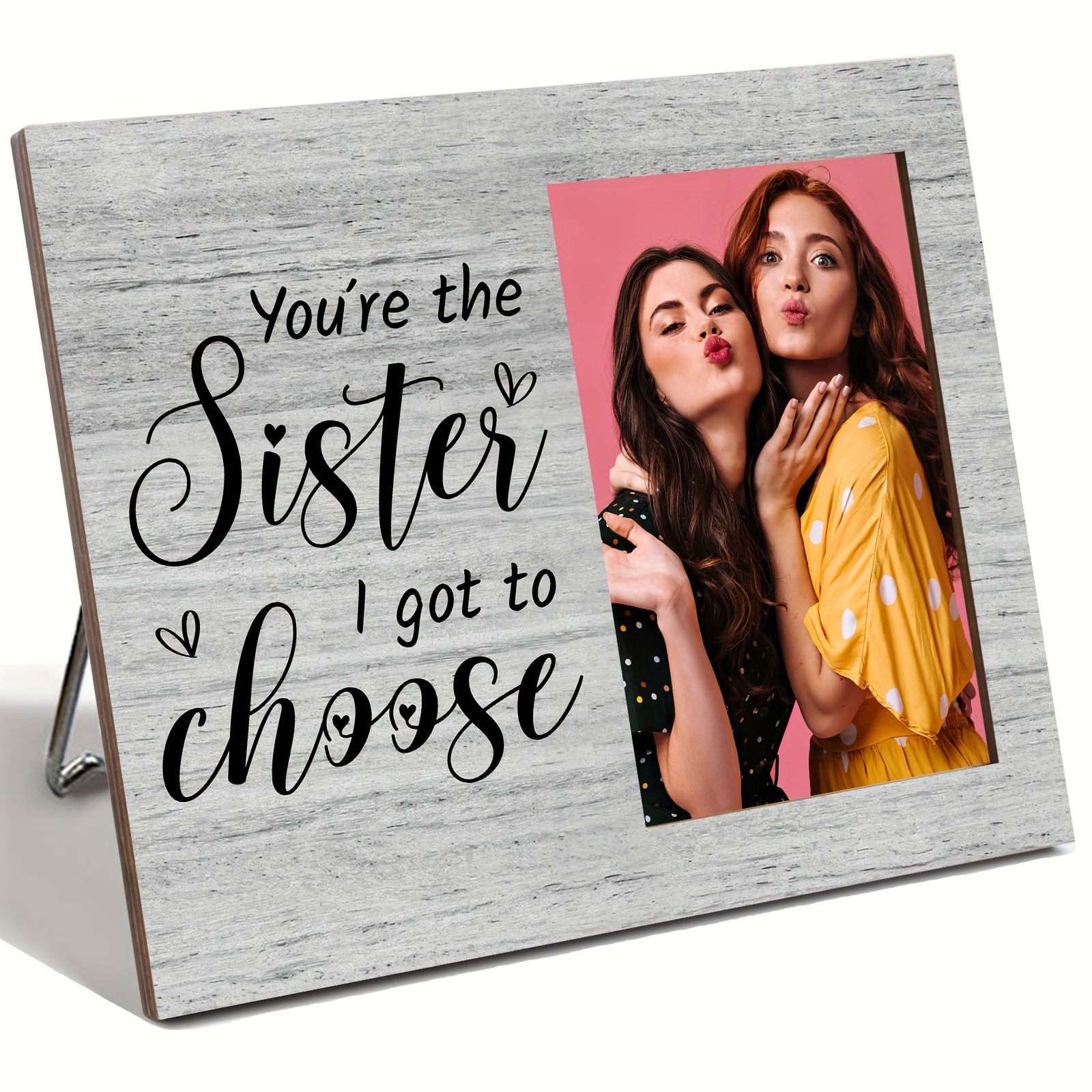 

Sister Engraved Wooden Photo Frame - Perfect Gift For & Sisters, Fits 4x6 Photos, Ideal For Birthdays & Anniversaries, Home Decor