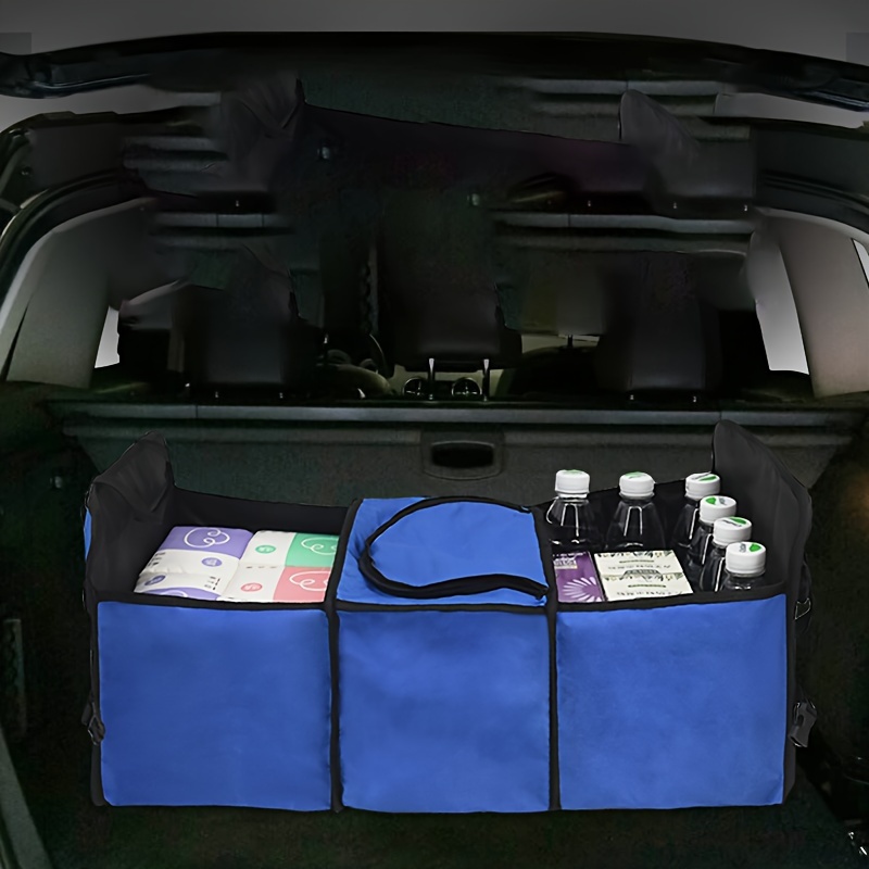 

1pc Car Trunk Organizer, Multifunctional Insulated Storage Box, 600d Oxford Cloth Foldable Storage Box For Car, Car Interior Storage Accessories