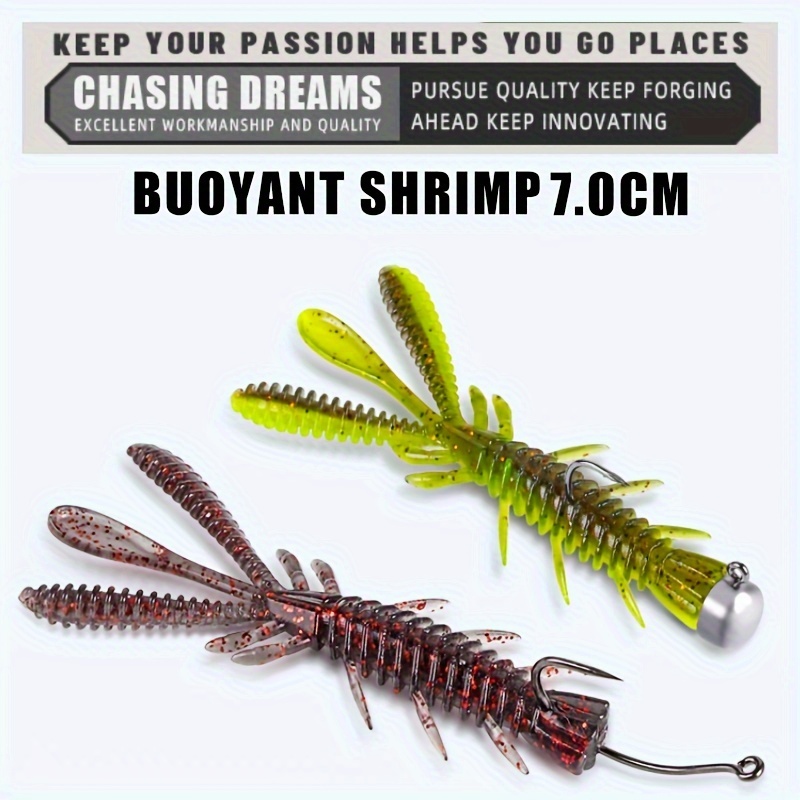 Floating Shrimp Lure Ned Rig Drop Shot Rig Bionic Soft Bait - Temu