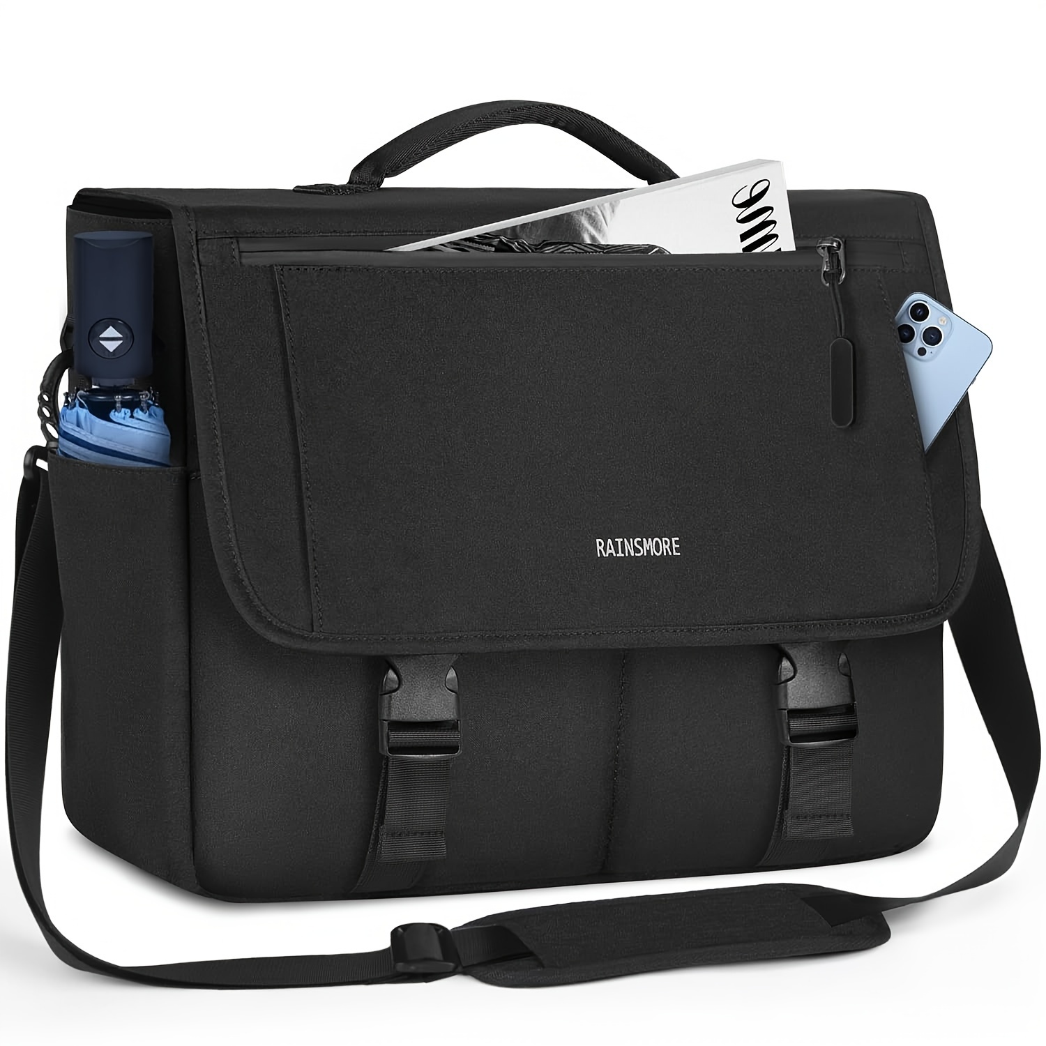 

Rainsmore 15.6" Waterproof Laptop Bag - Durable, Shockproof, And Stylish For Office And Commute