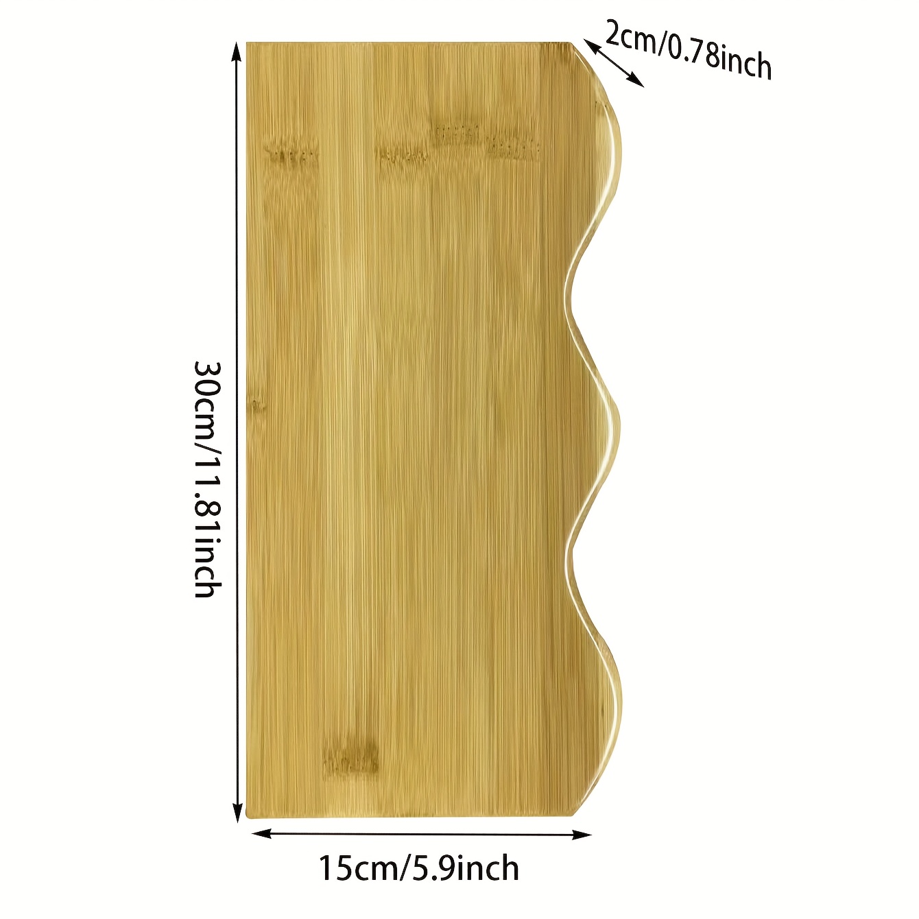 TEMU 1pc Wall-mounted Floating Shelf, Wooden Floating Shelf, Wavy Shelf, Suitable For Bedroom Living Room Bathroom