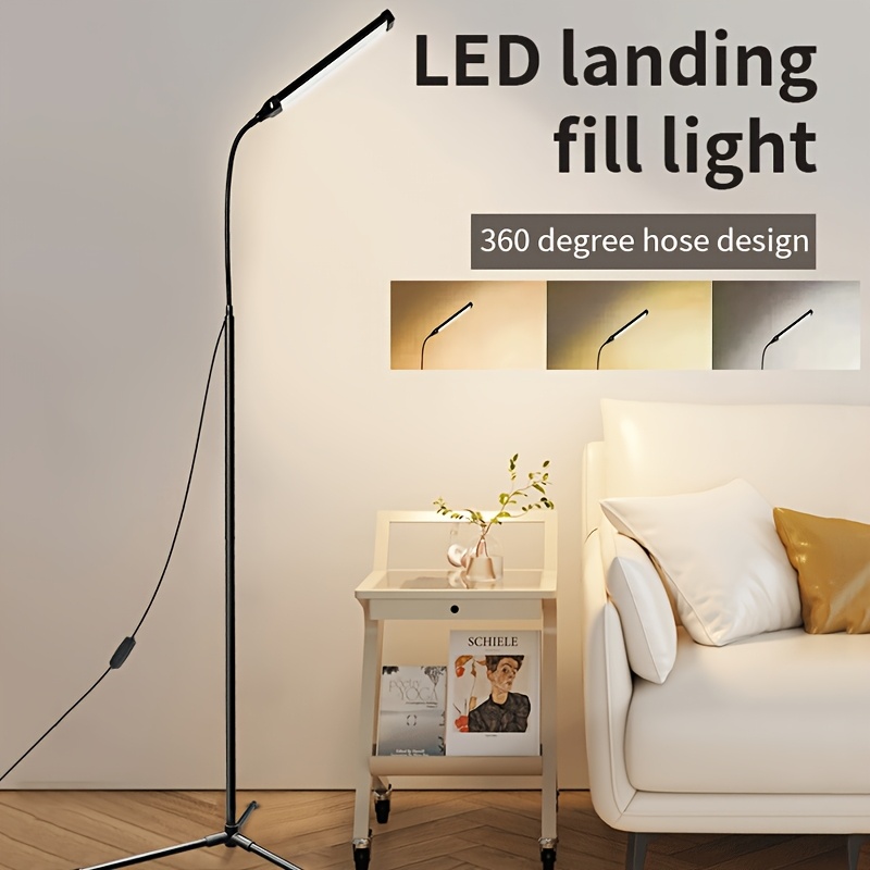 TEMU 360° Rotating Floor Lamp For The Office, Led Eyelash Extension Floor Lamp, Adjustable Brightness With 3 Color , Standing Lamp For Eyelash