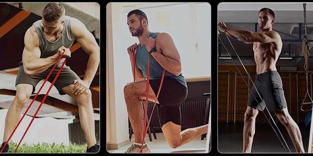 Elastic Band Set, TPE Material Resistance Bands, Long Stretch Bands with 3-5 Strength Levels, Adjustable Exercise Fitness Stretch Bands for Yoga, Pilates, Strength Training, Closed-Loop and Long Stretch Bands Set for Full Body Muscle Workout, Hips