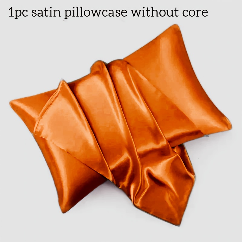 TEMU 1pc Satin Pillowcase - Envelope Closure - Soft And Skin-friendly