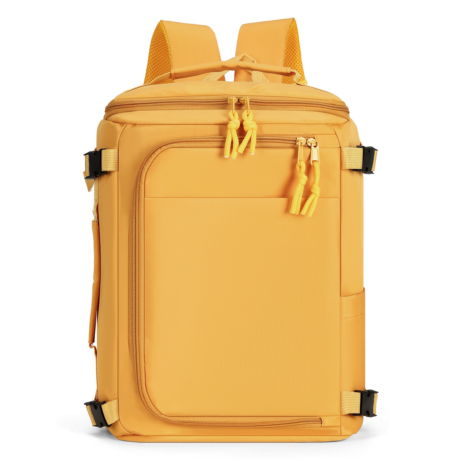 TEMU Business Travel Boarding Backpack, Airplane Approved Size 40*30*23cm, Men's Luggage Bag With Separate Shoe Compartment And 180-degree Opening