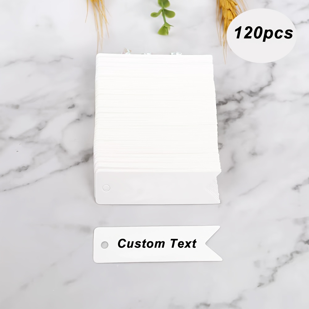 E-shop 120 Individuelle Mini-Handmade Geschenkanhänger. dekorierte Anhänger mit personalisierbarem Text. für DIY-Bastelprojekte, Partygeschenke,