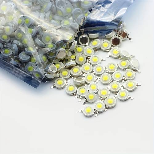 100pcs 3v 3 4v 1w beads cool white high power downlight