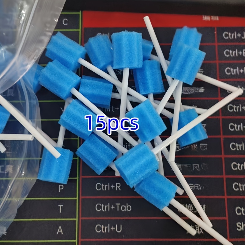 Image of Disposable Oral Care Sponge Stick With Soft Microfiber Brush - Full- Brush Suitable For Gentle Plaque Removal, Teeth & Gums, Travel-friendly Individually Wrapped Mouth Cleaning Sticks