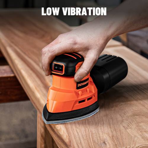 dls03a hand sander 130w detail sander to 12000rpm with 12pcs sandpaper with dust collection system hand sander for