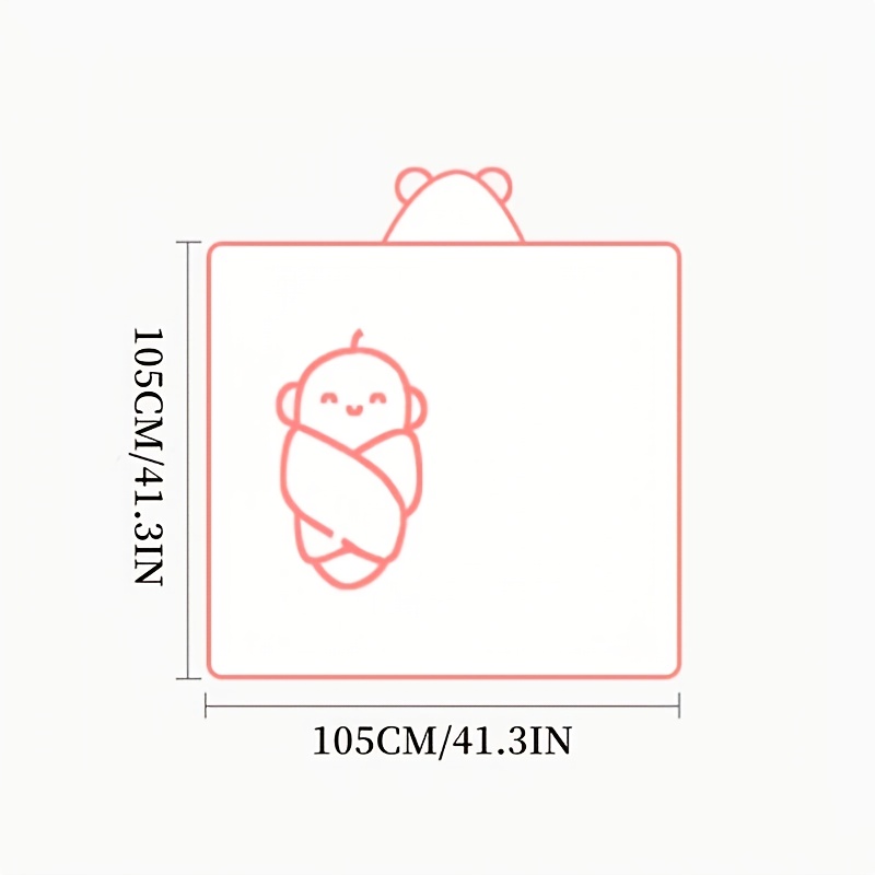 One or four adorable cartoon-design children's hooded coral velvet bath towels, perfect for newborns and kids aged 0-6 years. Highly absorbent baby wraps and blankets make great gifts for little ones