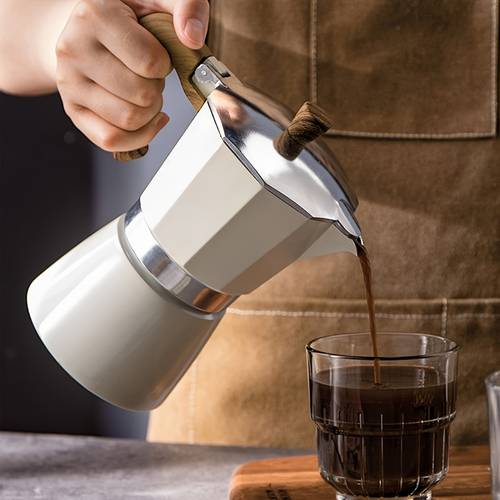 3-Cup/5, 28oz Aluminum Pot - Stovetop Espresso Maker & Cuban Coffee Percolator, Manual Pot with Reusable Filter, for Camping, Cappuccino, Latte, Home & Outdoor Use, Accessories, , Durable Construction,
