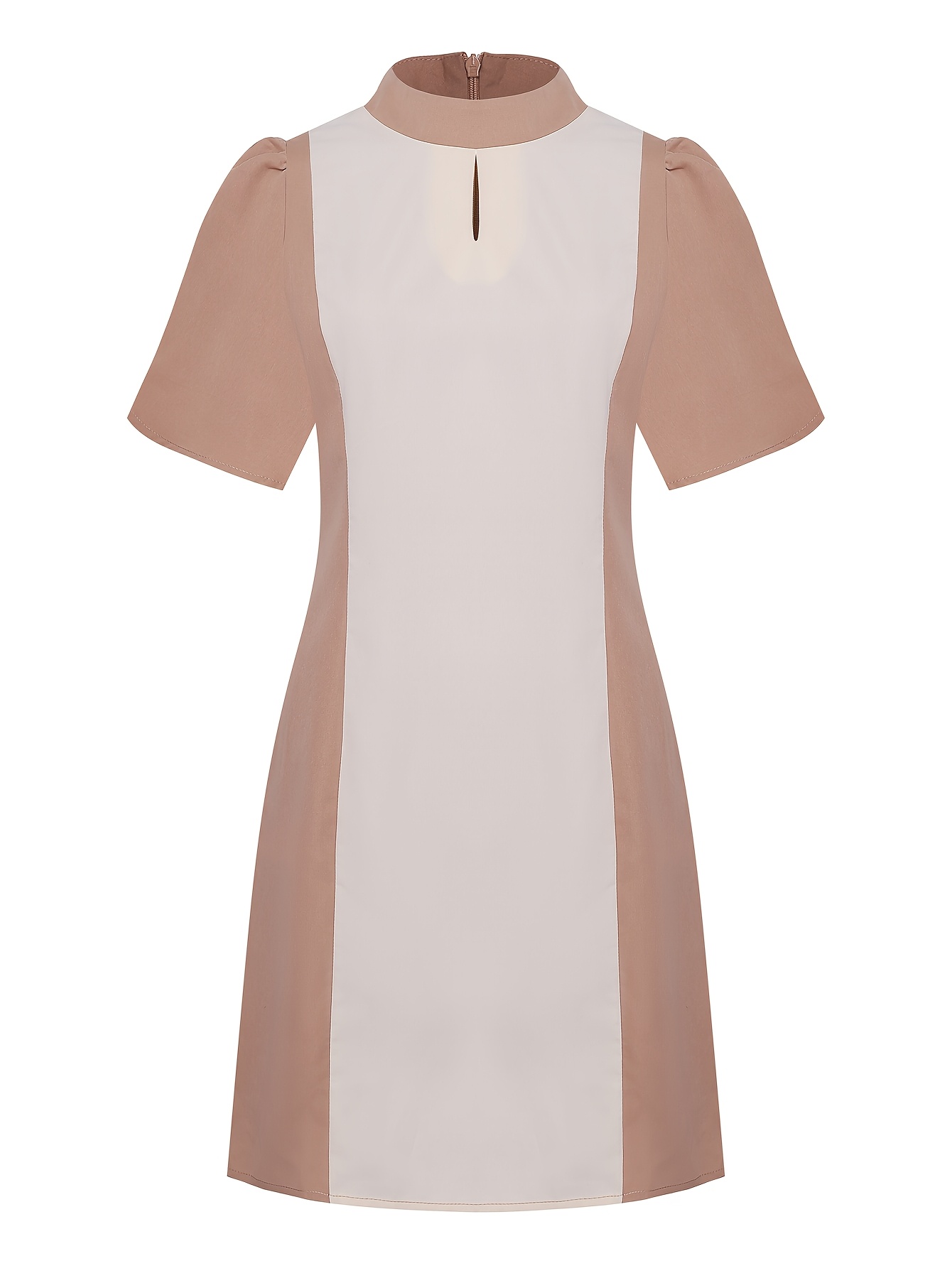 womens elegant color block sheath dress business casual - Temu Oman