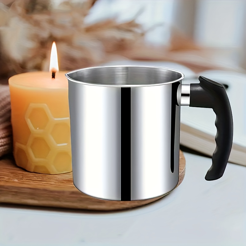 

1pc 44oz Stainless Steel Candle Pot, Stove Wax Melting Pot For Candle Making Pouring Pot Wax Melting Pot With Heat Resistant Handle For Diy Wax Melting Candle Making Tools