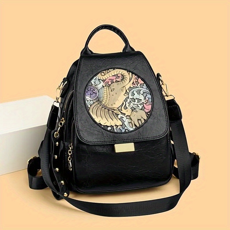Chic Black Patterned Women\'s Backpack Amazon.com: ALAZA Women Mini Backpack Purse Bag Lightweight  main image 2