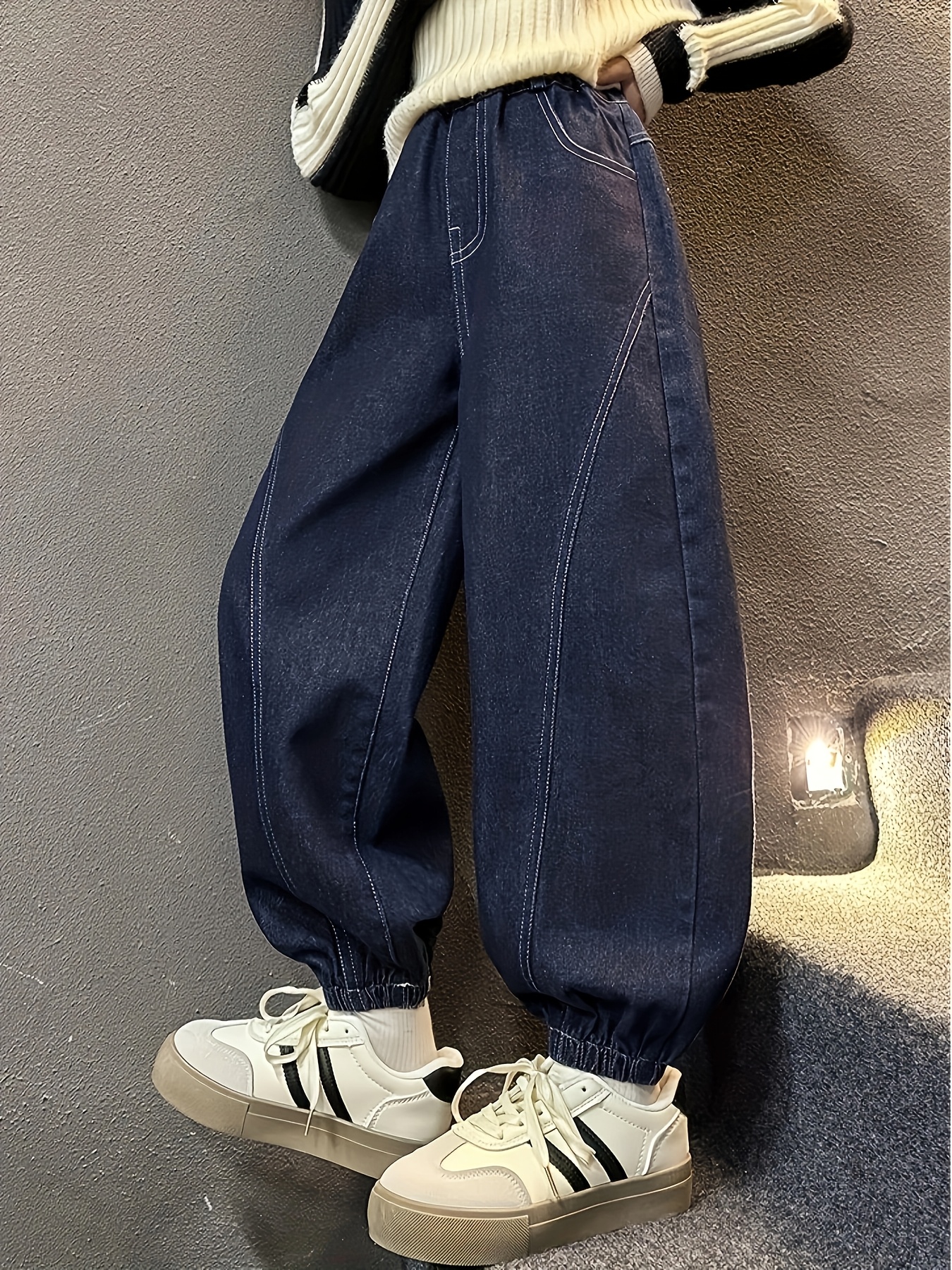 boy's denim joggers Temu United Kingdom