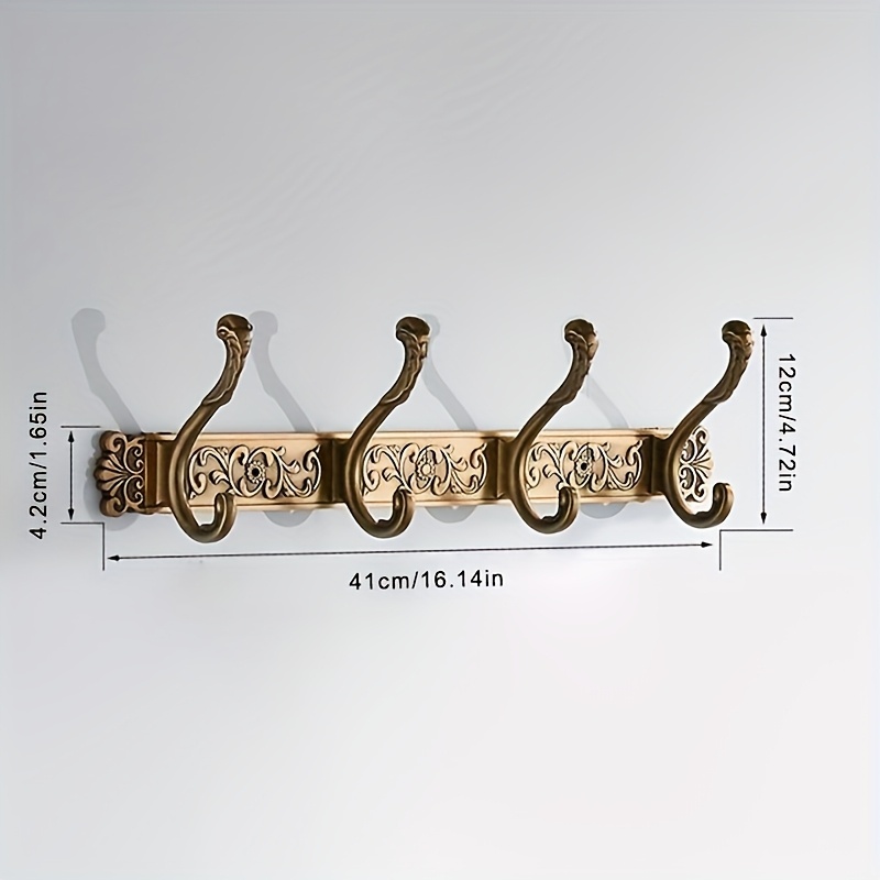 TEMU European-style Wall-mounted Coat Hooks, Vintage Coat And Hat Hooks For Clothes, Suitable For Bathrooms, , And Behind Wardrobe Doors