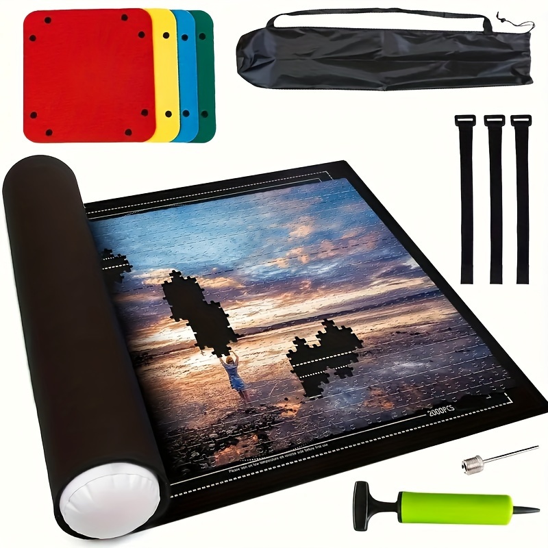 

A Set Of 2000 Puzzle Mats, Including A 32x47 Inch Storage Mat, A Drawstring Storage Bag, And Accessories.