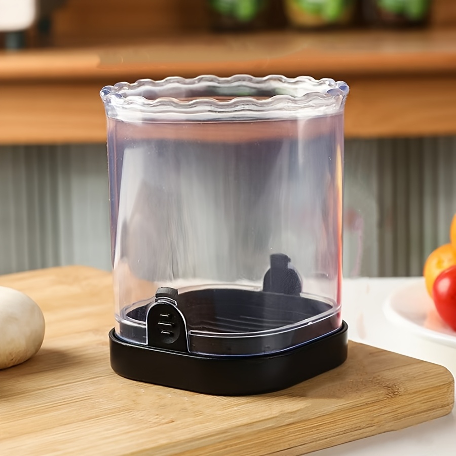 E-shop 1 Stück Edelstahl Obstschneider, Multifunktionaler Erdbeer-, Gemüseschneider, Manueller Schneideplatten-Schnell-Schneidebecher, Rechteckiges