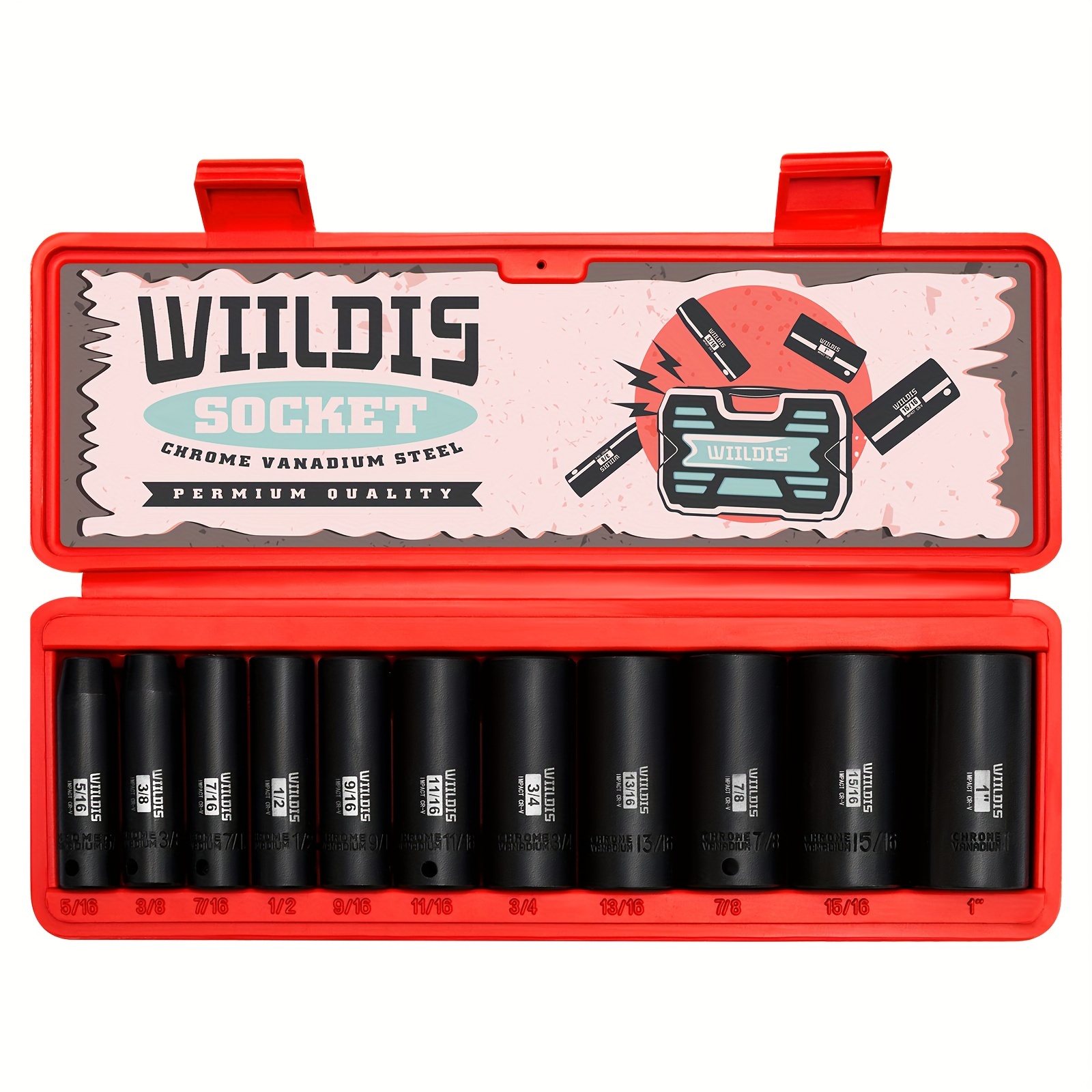 

Wiildis 11 3/8- Set, 5/16 To 1 , , Sae, 6 , , 11 3/8" Dr.