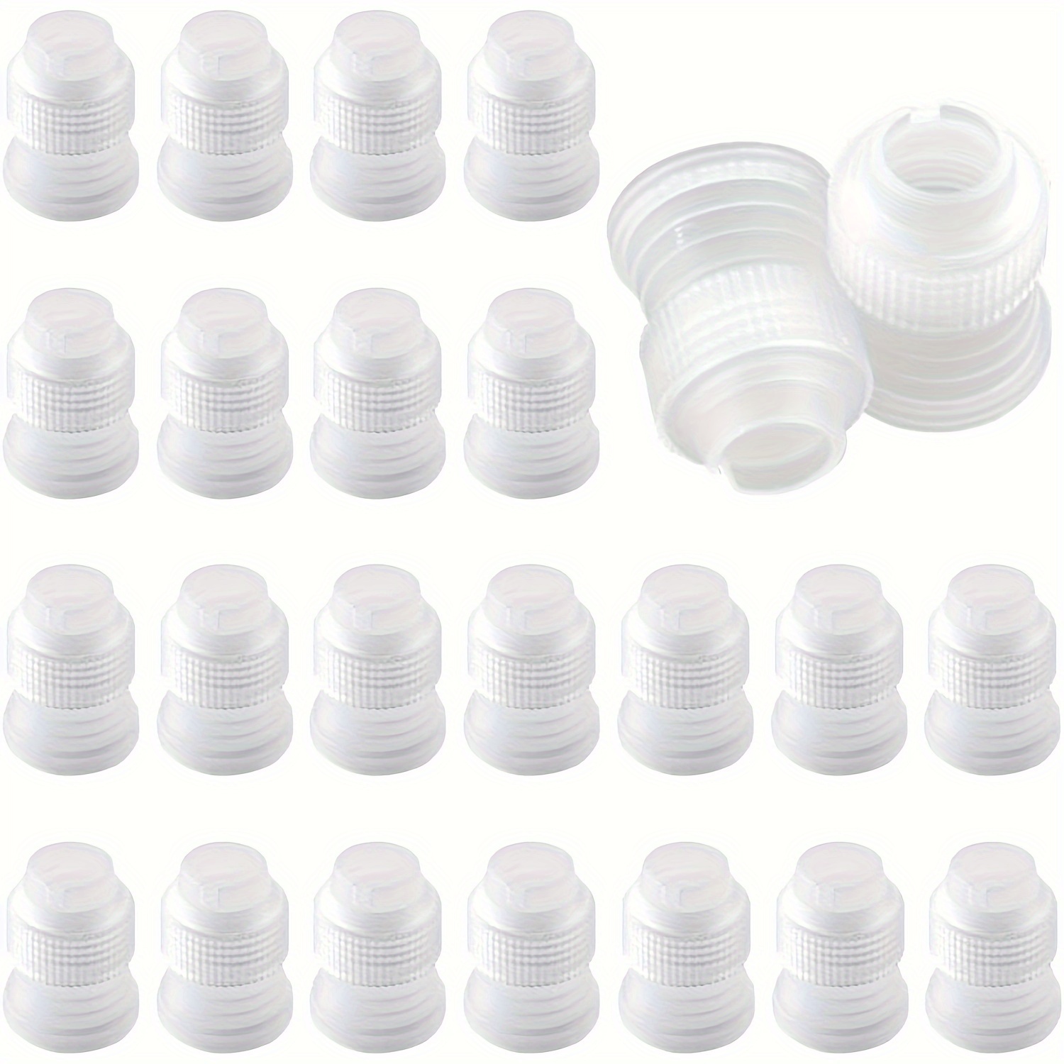 

30pcs White Plastic Cake Decorating Couplers - 1.2" Easy-clean Icing Pipe Tip Connectors, & Reusable For Cake & Pastry Decorations, Halloween, Christmas, Easter