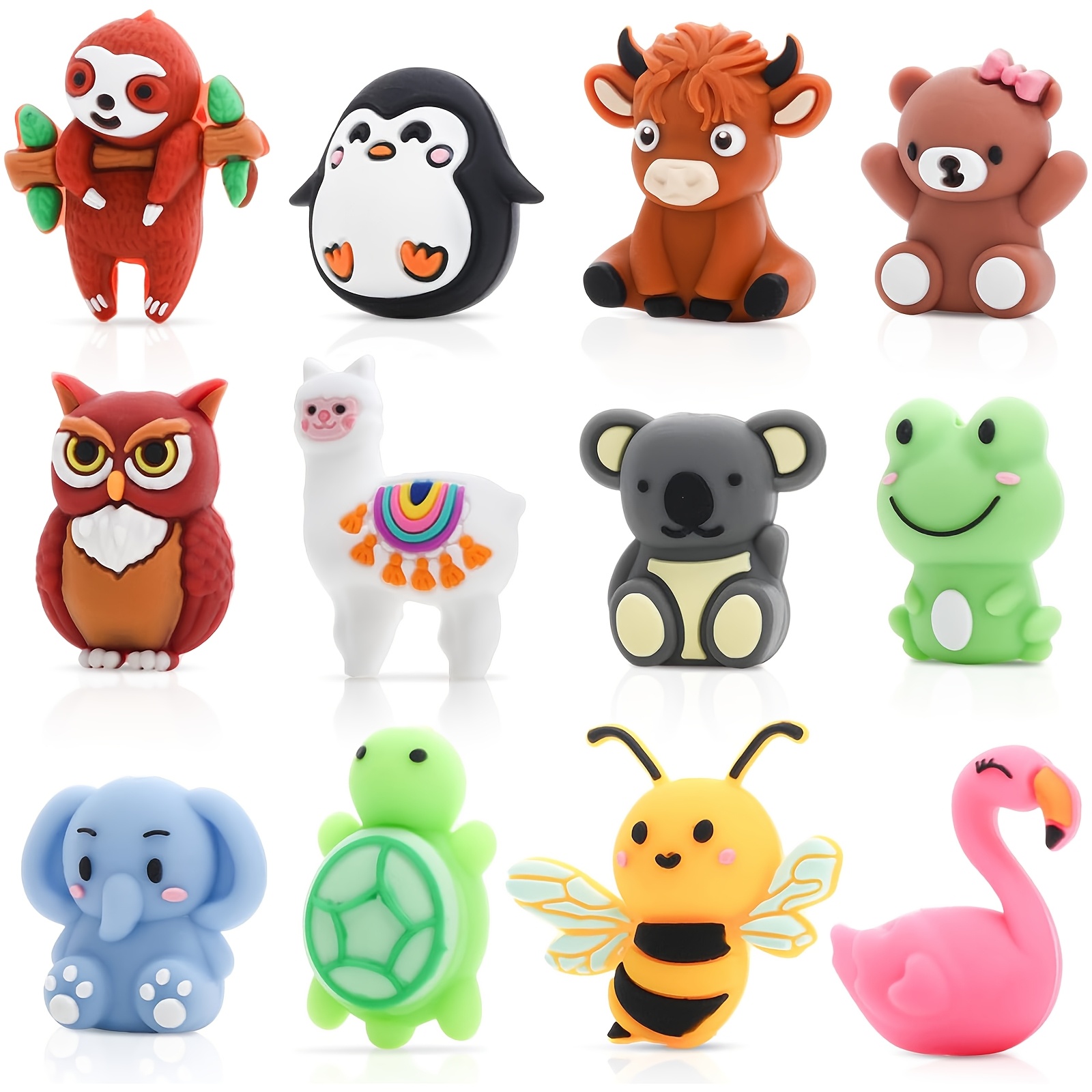12pcs 3d Animal Silicone Beads For Pens, Beaded Pen Supplies, Beads Bulk For Making Handmade Crafts