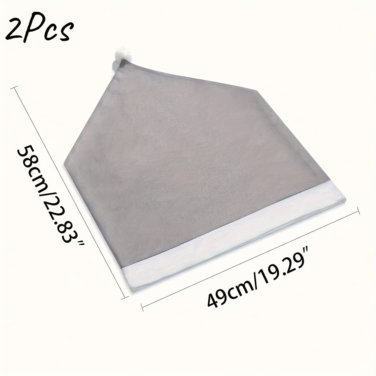 TEMU 2-piece Gray Christmas Hat Chair Covers - Christmas Decorations - Christmas Chair Covers - Christmas Hats - Christmas Essentials - Christmas