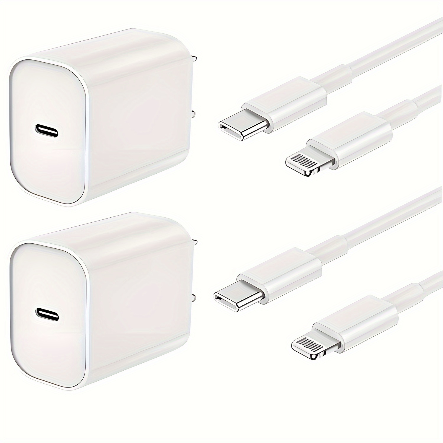 Cargador súper rápido para iPhone 14, 13, 12, 11 [certificado Apple MFi]  Cargador de pared PD USB-C de alta velocidad de 20 W, cable de 6 pies