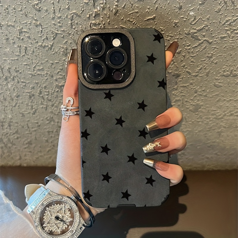 TEMU Phone Case: 1 Star-pattern Print Full-coverage Drop-proof Phone Case, Suitable For Multiple Iphone Models Including 17/16/15/14/13/12/17 Pro