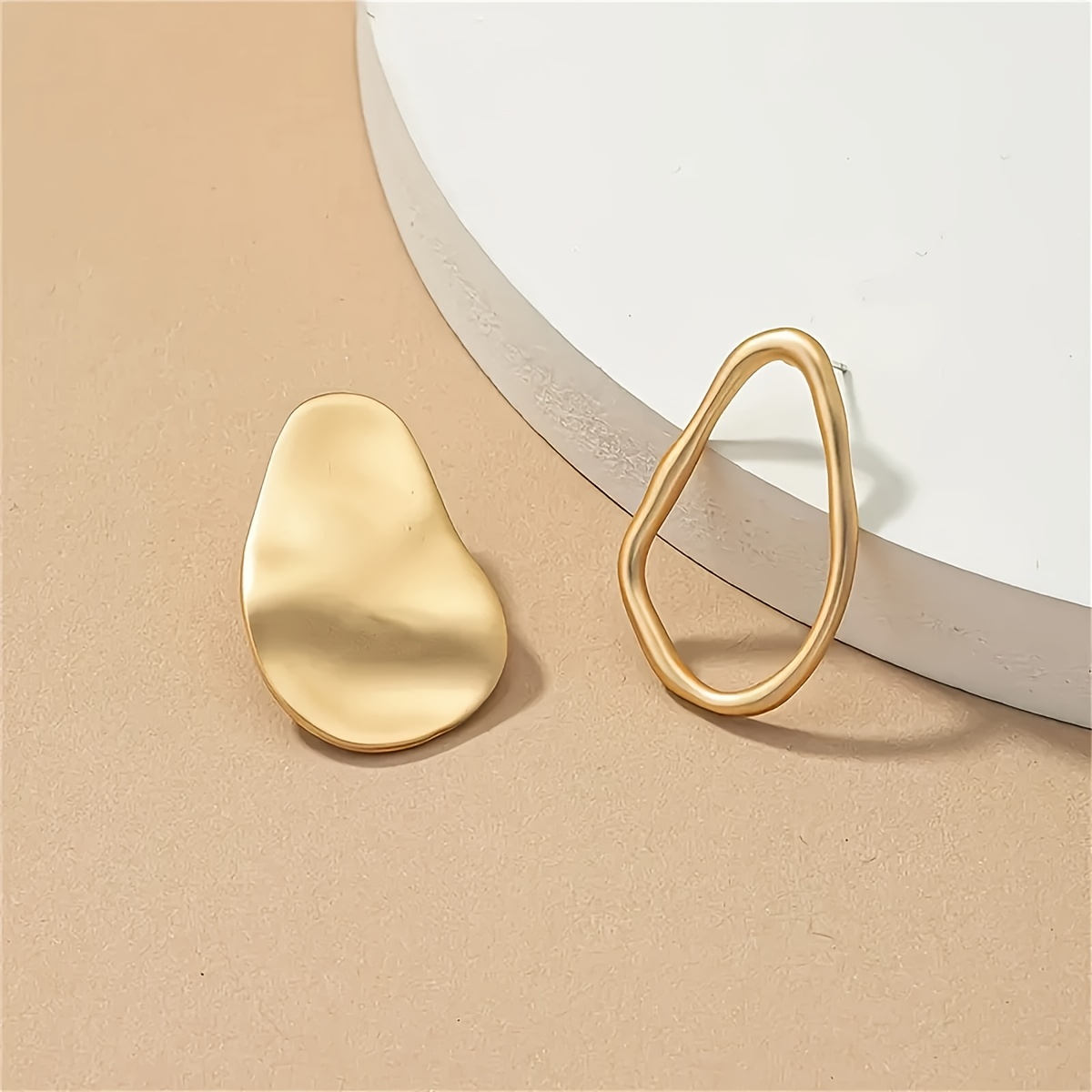 Bohemian Style Minimalist Asymmetrical Geometric Earrings