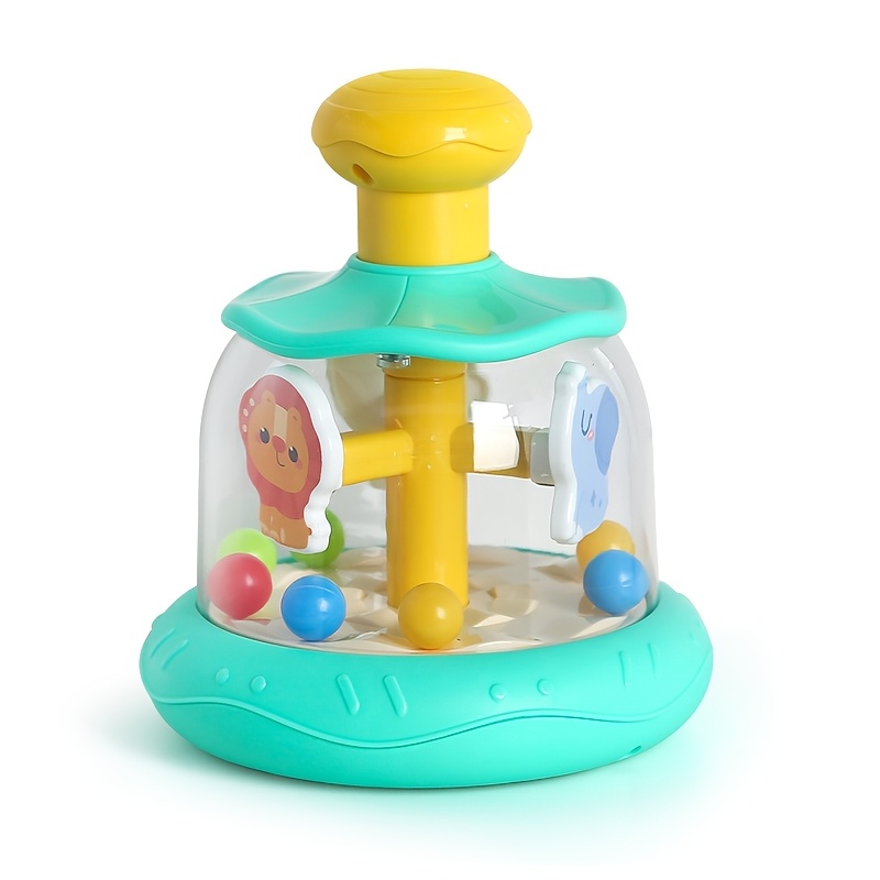 Carrousel Musical Press And Spin – Jouet Rotatif éducatif – Couleurs Vives – Dès 2 Ans