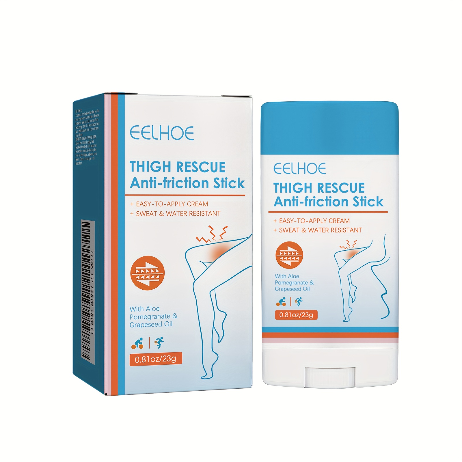 Anti-chafing Stick For Thighs, Waterproof, Sweat-proof, Easy-to-apply Cream For Legs, Heels, Underarms, And