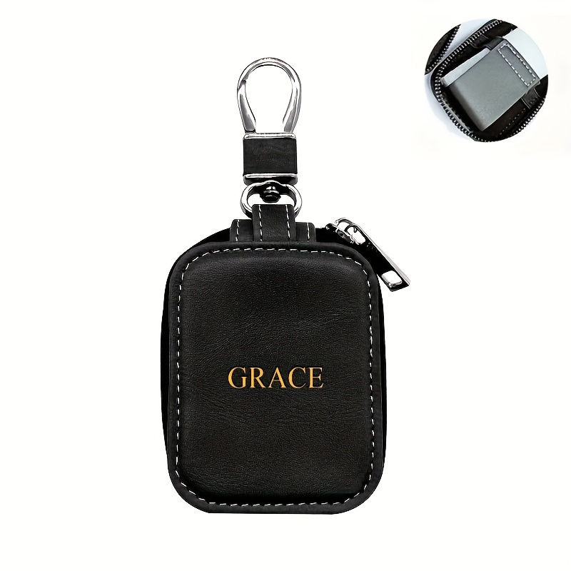 TEMU Customizable Earphone Case Personalized Diy Name 3d Hot Foil Stamping Stylish Pu Synthetic Leather Case Compatible With Airpods 1 2 3 4 Pro Pro3