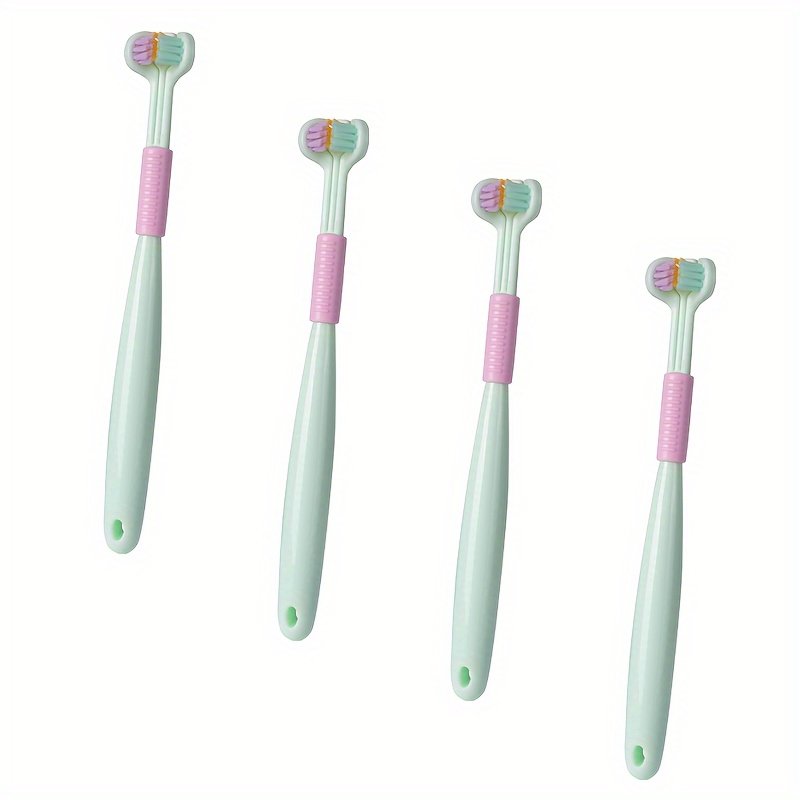4pcs 3-Sided Soft Bristle Toothbrushes