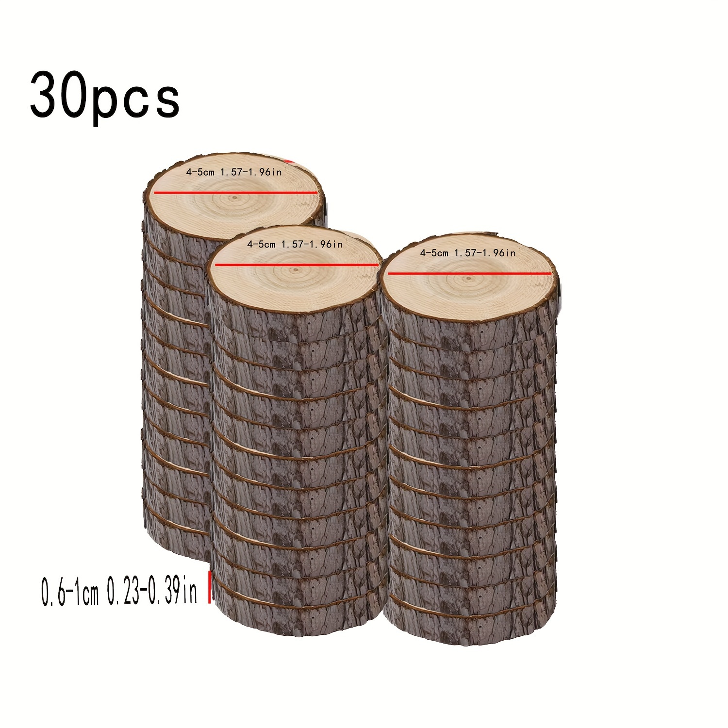 Image of Wooden Slices For Christmas Decorations: For Wedding Decor, Table Centerpieces, Crafts, And Projects