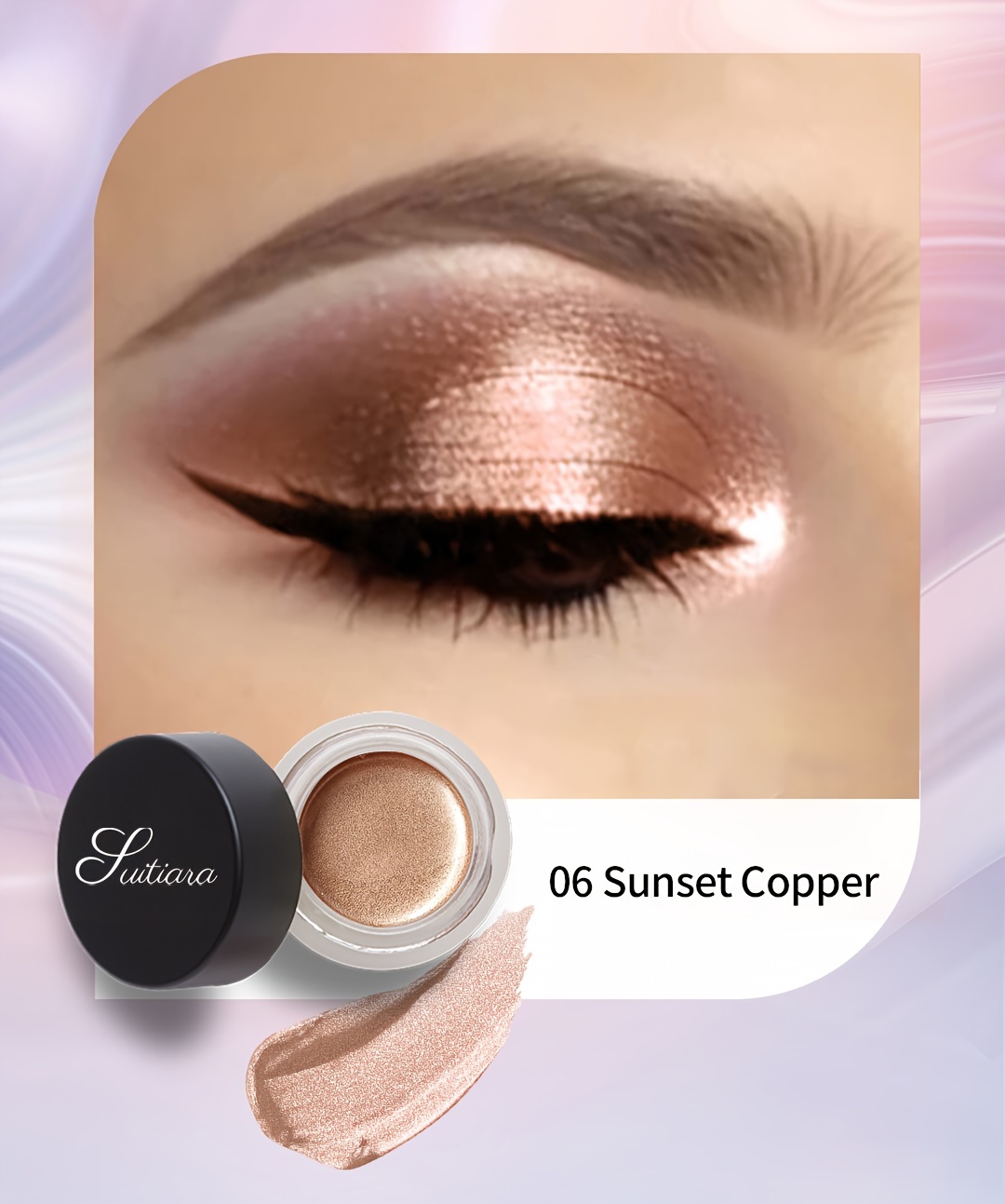1pc Sunset Copper Jelly Eyeshadow | Bewitching Solo Shimmer Gel Formula | Y Radiance | Ultimate Eye Polish, Non-fading Intensity, Seamless Application, Luminous Definition, Gel-to-Powder, No-transfer, Sheer Luxury, High-Shine Women's Makeup