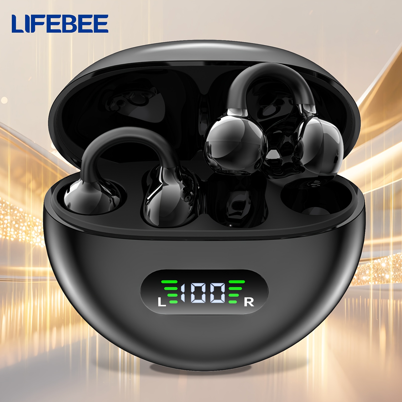 Image of Lifebee Ows Clip On Earphones, Wireless Open Earbuds Pure , Over Ear Earbuds, Wireless Earphone Call Noise Reduction, Fashionable Headphones, Stylish Earphones Suitable For Exercise/sports/ Outdoor
