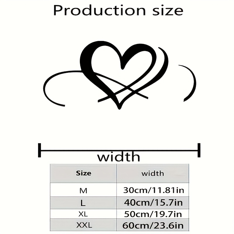 TEMU Customizable Heart Wall Art - Personalized Couple Names, Sturdy Durable Metal, Adhesive Mounting, No Electricity Needed, Decor Gift For