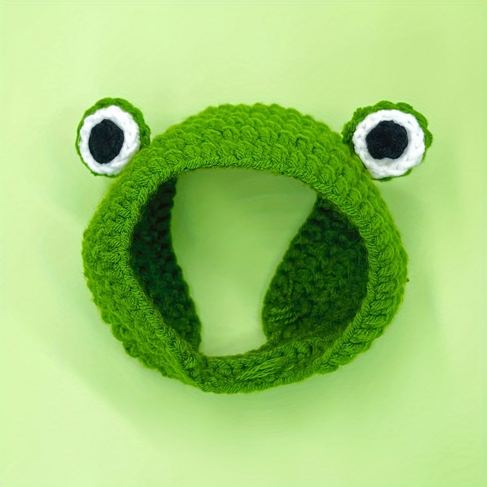TEMU 1pc Hand-woven Pet Hat For Small - 100% Polyester , Cute Animal Headwear For Halloween Costumes, Themed Parties & Photo Shoots