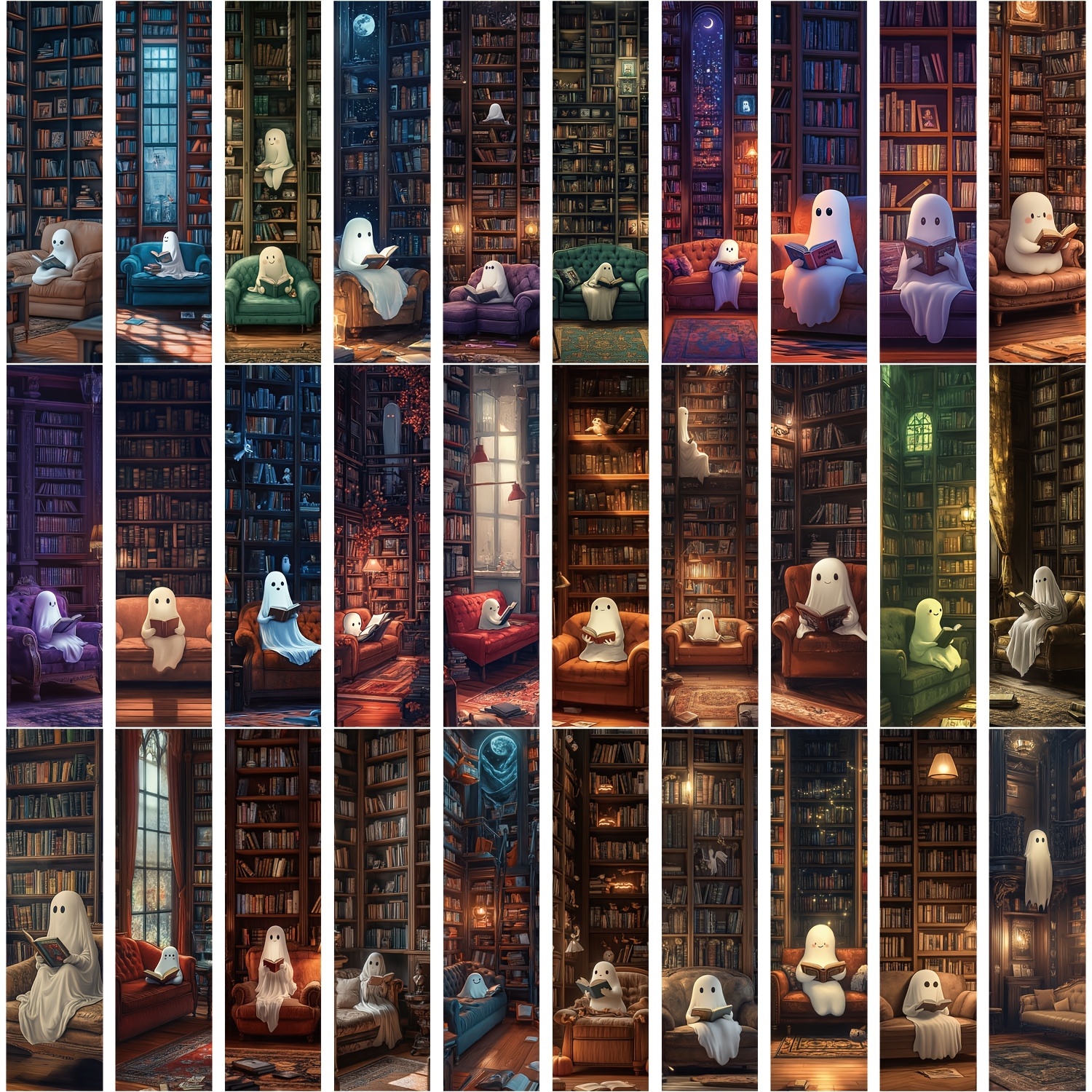 TEMU 30pcs Reading At Bookmarks, High Aesthetic Decorative Book Markers, Unique Study Supplies, Paper Book Page Mark Cards For Book Lovers