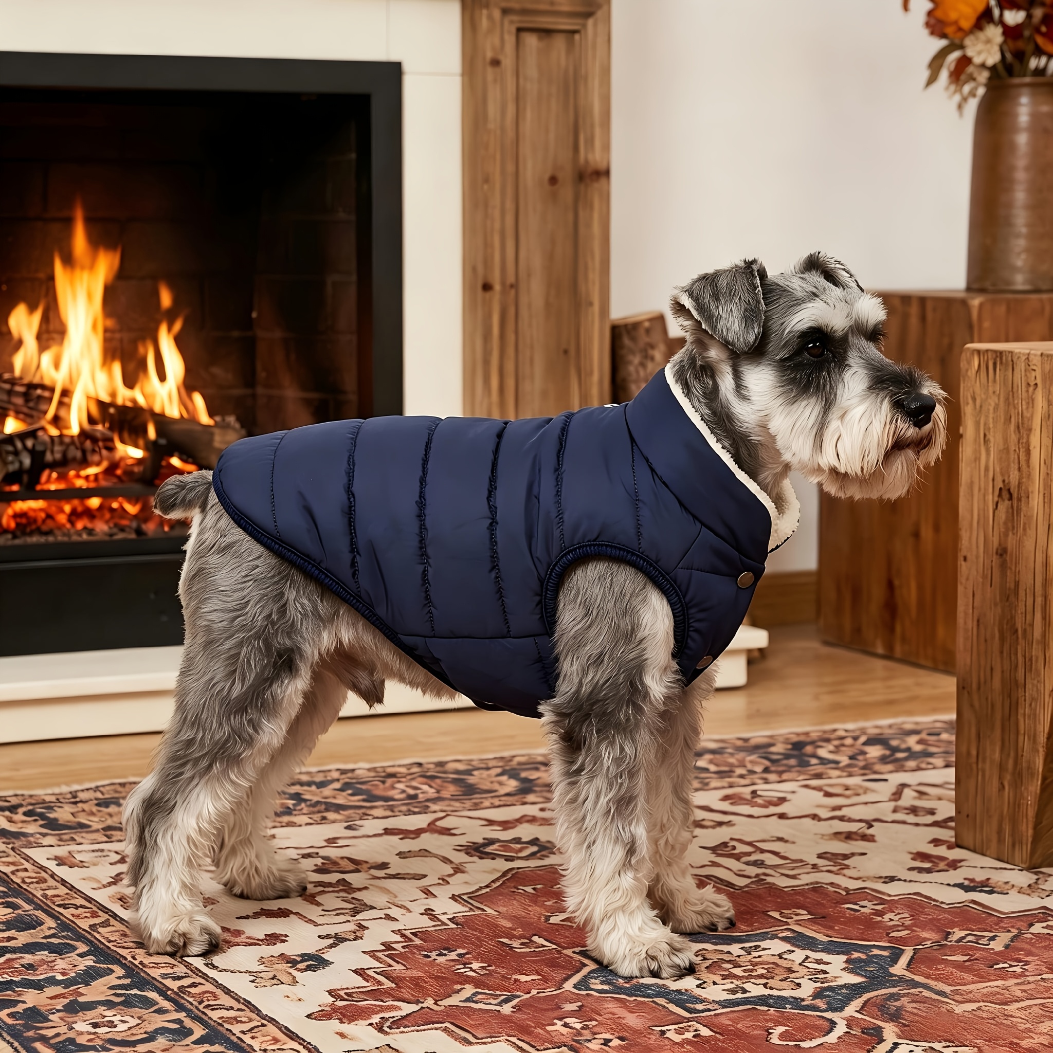 autumn and winter thickened outerwear vest for large dogs suitable for cold weather Product details 7