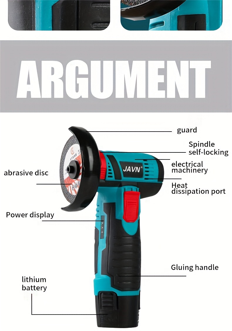 12v 19500rpm mini angle grinder grinding tools wood metal plastic power tools details 15