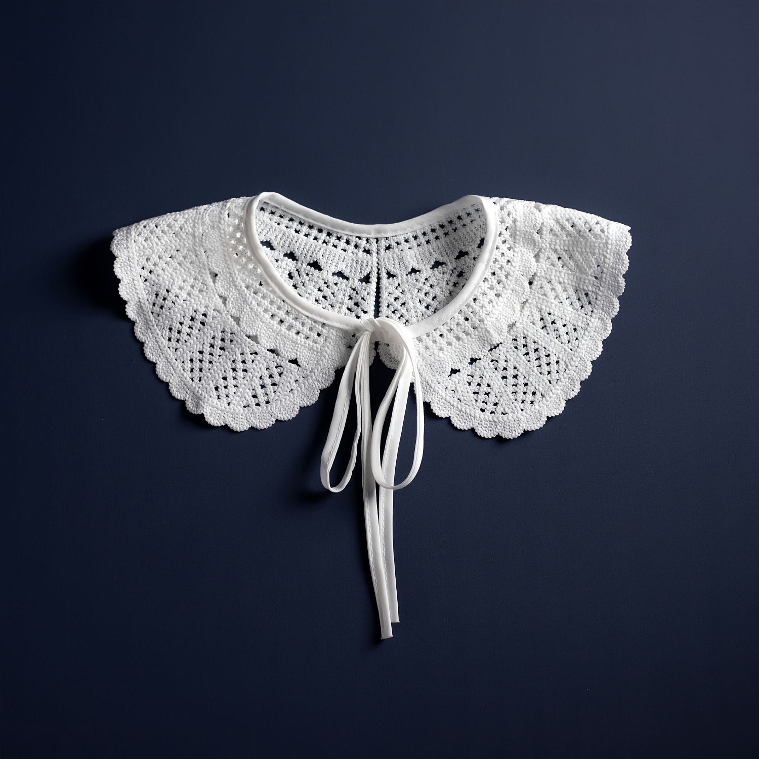 TEMU 1 pieza de encaje bordado soluble en agua, cuello de muñeca, corbata de cuello , bufanda