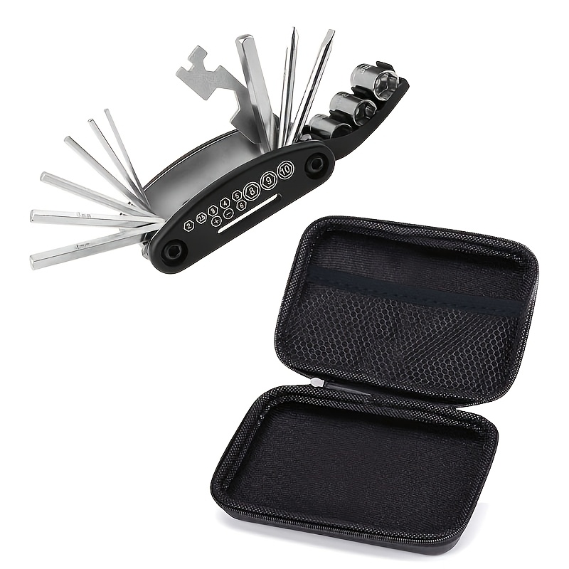 TEMU 2pcs (16-in-1 And Storage Bag) Socket Wrench Set, With Non-slip Handle And Rotating Design, Hex Folding Screwdriver Blade Wrench 16-in-1