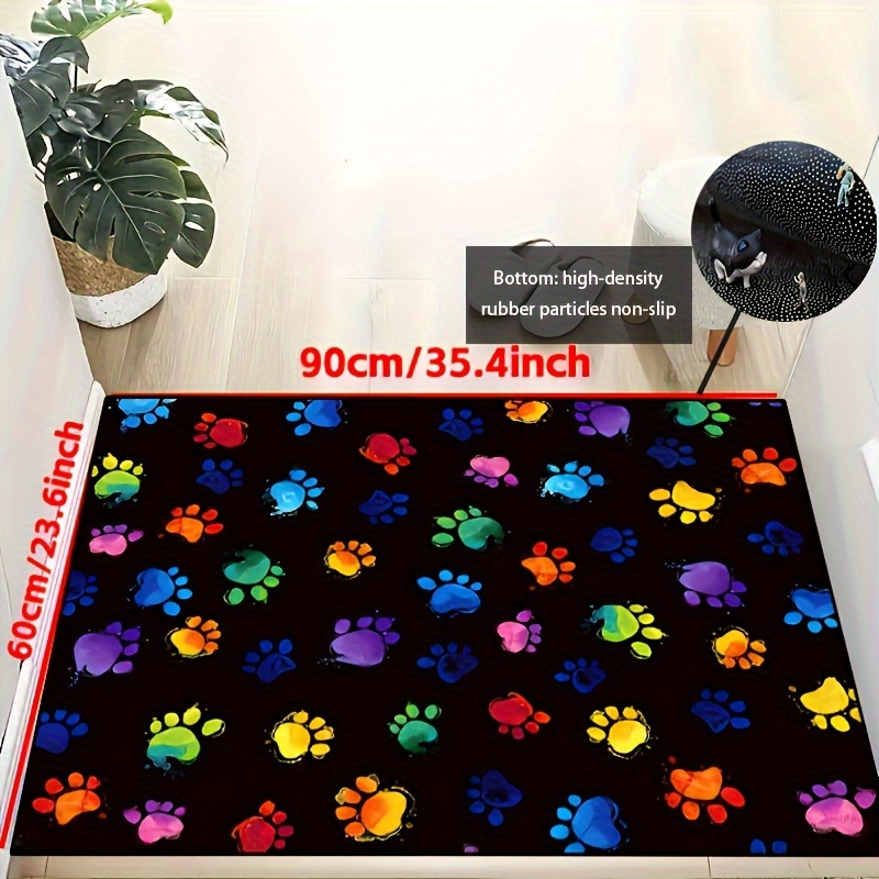 TEMU 1pc Of Colorful Claw-shaped Door Mat, Machine Washable, Suitable For , Kitchens, Living Rooms, Laundry Rooms, And Bathrooms, Home Decoration,
