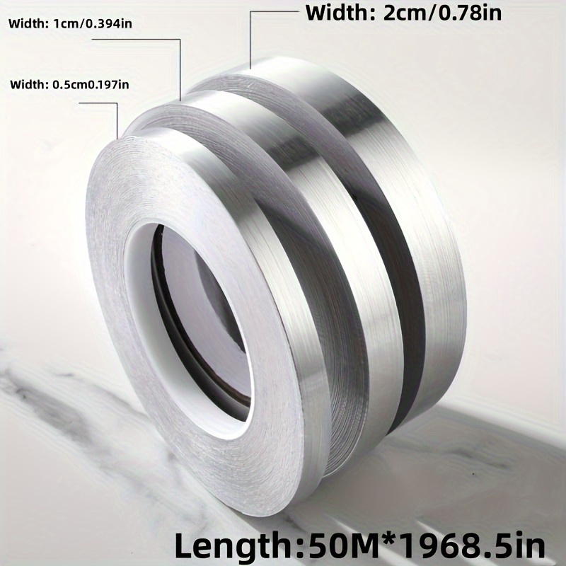 Image of 1968.5inch Self-adhesive Tile Sticker Tape Golden Silvery Floor Waterproof Wall Sealing Strip Tile Beauty Seam Sticker Hotel Decoration